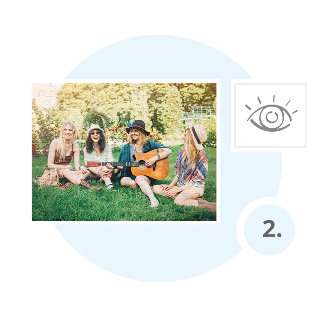 Creează acum: alege varianta de puzzle foto și dă frâu liber creativității.